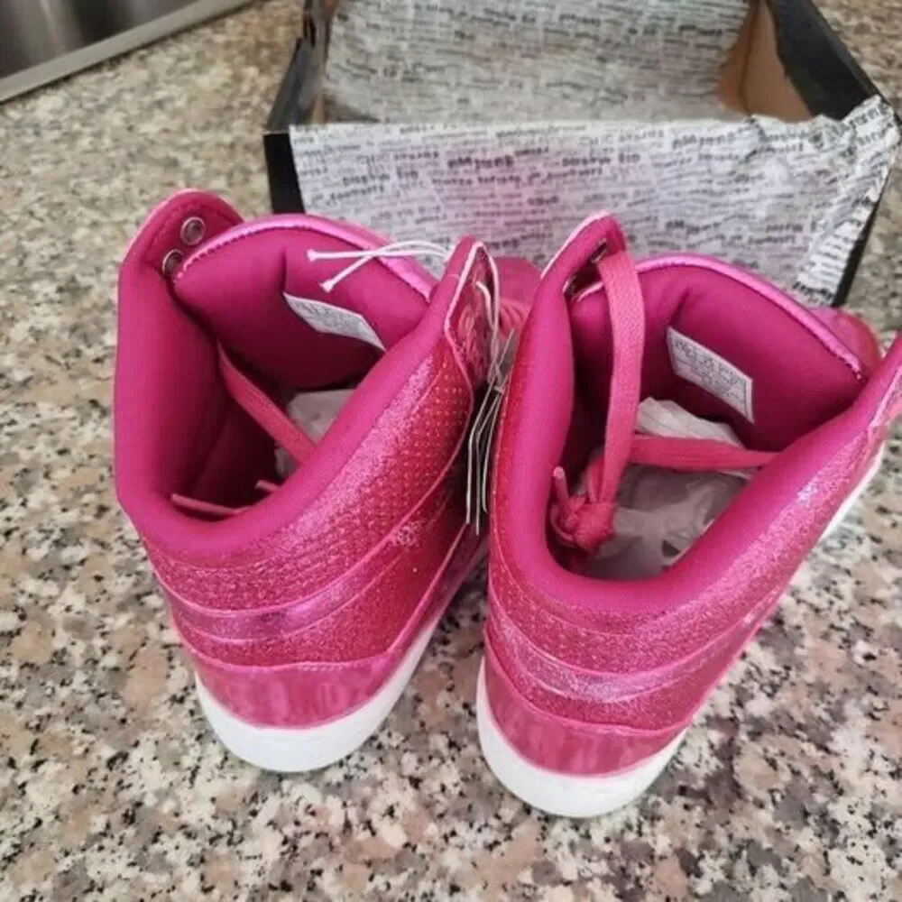 New Pastry Pop Tart Glitter High-Top Sneaker & Dance Shoe - Pink - Size 6.5